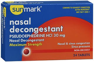 Sinus Relief sunmark® 30 mg Strength Tablet 24 per Box