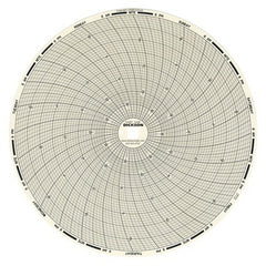 Dickson Company 7-Day Temperature Recording Chart Dickson™ Pressure Sensitive Paper 8 Inch Diameter Gray Grid
