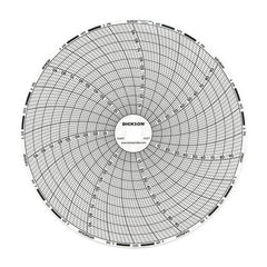 Dickson Company 7-Day Temperature Recording Chart Dickson™ Pressure Sensitive Paper 6 Inch Diameter Gray Grid