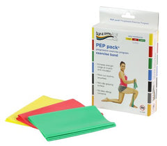 Fabrication Enterprises Exercise Resistance Band Set Sup-R Band® PEP Pack® Yellow / Red / Green 5 Inch X 5 Foot Easy Resistance