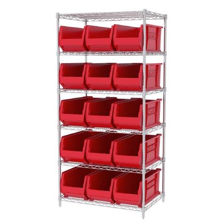 Akro-Mils Wire Shelving 6 Shelves 24 X 36 X 74 Inch