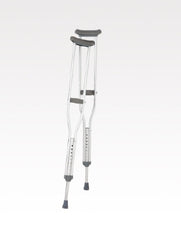 Breg Underarm Crutches Axilla Aluminum Frame Adult 250 lbs. Weight Capacity Push Button / Wing Nut Adjustment