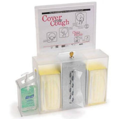 Market Lab Inc PPE Dispenser MarketLab Wall Mount Clear 4.6 X 18-1/2 X 19-3/4 Inch Acrylic