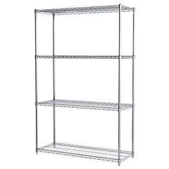 Akro-Mils Wire Shelving Starter Unit 4 Shelves 12 X 36 X 74 Inch