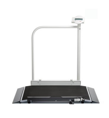 Seca Wheelchair Scale with Fold-down Handrail seca® 676 Digital Display 800 lbs. Capacity AC Operation