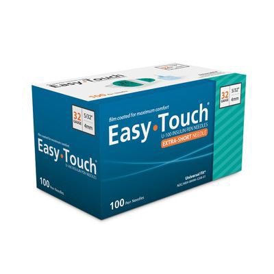 MHC Medical Insulin Pen Needle EasyTouch™ 32 Gauge 5/32 Inch Length Without Safety - M-1041523-3995 - Box of 100