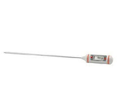 Cole-Parmer Inst. Long-Stem Thermometer Traceable® Fahrenheit / Celsius -58° to 302°F Stainless Steel Probe Battery Operated