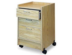 Hausmann Industries Mobile Cabinet 18-1/2 X 18-1/2 X 30 Inch Natural Oak, Wild Cherry, Folkstone Gray, or Fusion Maple (GreenLine) 5-1/2 Inch Drawers, 8-1/2 Inch Deep Drawer, 3 mm Cabinets Edging