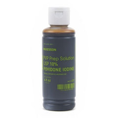 Prep Solution McKesson 4 oz. Flip-Top Bottle 10% Strength Povidone-Iodine NonSterile