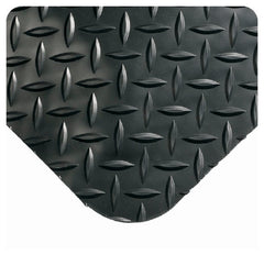 Fisher Scientific Anti-Fatigue Floor Mat Diamond-Plate SpongeCote® 3 X 5 Foot Black PVC / Nitrile Infused Sponge - M-1043891-3123 - Each