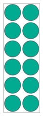 United Ad Label Blank Label UAL™ Label Dot Green Tape 3/4 Diameter - M-1043972-4543 - Pack of 1