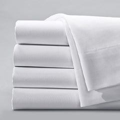 Standard Textile Bed Sheet Fitted 36 X 84 Inch Cotton 55% / Polyester 45% Reusable