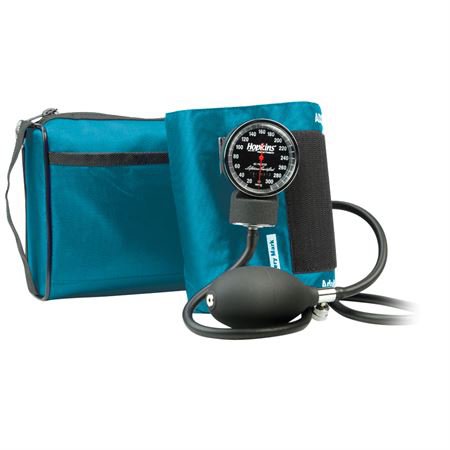 Hopkins Medical Products Aneroid Sphygmomanometer with Cuff 2-Tube Pocket Size Hand Held Adult Large Cuff