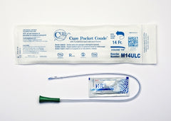 Cure Medical Urethral Catheter Cure Pocket Cath® Coude Tip Uncoated PVC 14 Fr. 16 Inch