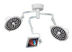 Symmetry Surgical Surgical Light System Two Dual Ceiling Mount / Monitor LED 240 Watt White