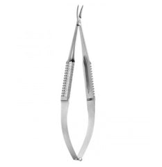 V. Mueller Eye Needle Holder 5 Inch Length Curved Jaw 10 mm Round Handle - M-1045328-4648 - Each