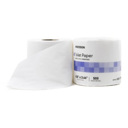 Toilet Tissue McKesson White 2-Ply Standard Size Cored Roll 500 Sheets 3-3/5 X 4 Inch - M-1045390-2979 - Case of 96