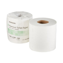 Toilet Tissue McKesson Premium White 2-Ply Standard Size Cored Roll 500 Sheets 4 x 4-1/2 Inch - M-1045391-2453 - Case of 80