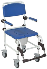 Drive Medical Commode / Shower Chair drive™ Padded Arm Aluminum Frame 18 Inch Seat Width