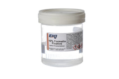 Ek Industries Inc Prefilled Formalin Container Polypropylene 45 mL Fill in 90 mL (3 oz.) Screw Cap Warning Label / Patient Information NonSterile