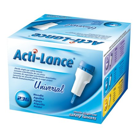 HTL-STREFA Lancet Acti-Lance® Universal Safety Lancet Needle 1.8 mm Depth 23 Gauge Push Button
