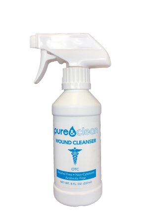 Pure and Clean LLC Wound Cleanser Pure & Clean 8 oz. Pump Bottle Hypochlorous Acid Solution