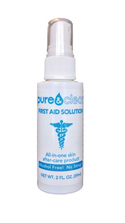 Pure and Clean LLC Wound Cleanser Pure & Clean Topical Liquid 2 oz. Bottle