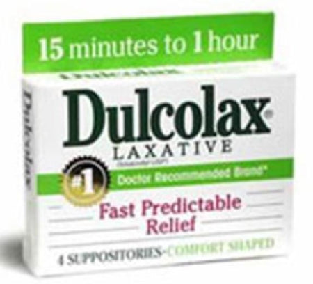 Boehringer Ingelheim Laxative Dulcolax® Suppository 8 per Box 10 mg Strength Bisacodyl USP