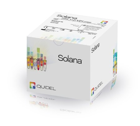 Quidel Rapid Test Kit Solana® HSV 1+2 / VZV Molecular Diagnostic Herpes Simplex Virus / Varicella-Zoster Virus Cutaneous and Mucocutaneous Lesion Sample 48 Tests