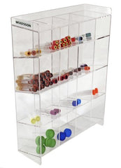 Tiered 4-Tier Tube Organizer McKesson 16 Place Accommodates Multiple Size Tubes Clear 15.5 X 5.5 X 20.75 Inch