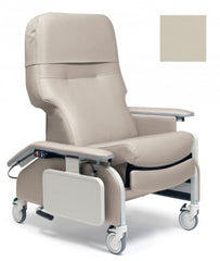 Graham-Field Clinical Care Drop Arm Recliner Oatmeal Vinyl Four Tente® Swivel Caster, Three Locking Caster