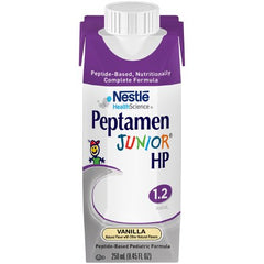 Nestle Healthcare Nutrition Pediatric Oral Supplement / Tube Feeding Formula Peptamen Junior® HP Vanilla Flavor 8.45 oz. Carton Ready to Use