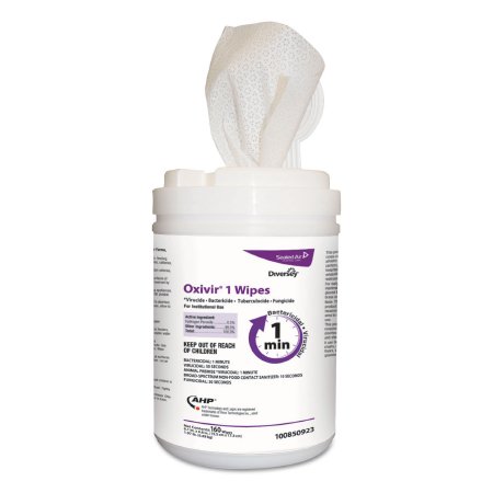 Lagasse Diversey™ Oxivir® 1 Surface Disinfectant Cleaner Premoistened Peroxide Based Wipe 160 Count Canister Disposable Scented NonSterile - M-1048121-2799 - CT/160