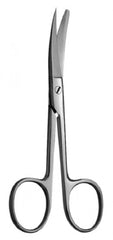 V. Mueller Operating Scissors V. Mueller® 4-3/4 Inch Length Surgical Grade Stainless Steel NonSterile Finger Ring Handle Curved Sharp Tip / Blunt Tip - M-1048415-1749 - Each