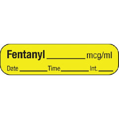 Precision Dynamics Drug Label MedVision® Anesthesia Label Etomidate___mg/mL____Date___Time___Ing. Yellow 3/8 X 1-7/16 Inch - M-1048850-3800 - Roll of 1