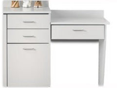 Clinton Industries Wall Mount Desk Gray / Silver Pulls 1 Drawer