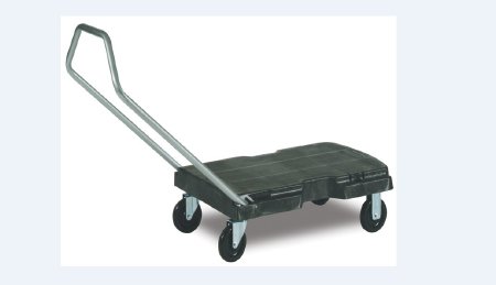 Lagasse Triple Trolley Dolly Rubbermaid® 2 Fixed / 2 Swivel Casters 500 lbs. With Handle Plastic / Foam - M-1049516-3173 - Each
