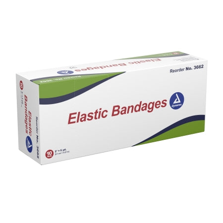 Dynarex Elastic Bandage Dynarex® 2 Inch X 4-1/2 Yard Standard Compression Clip Detached Closure Tan NonSterile