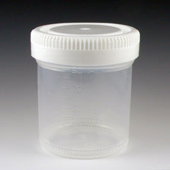 Globe Scientific Specimen Container Tite-Rite™ 53 mm Opening Polypropylene 90 mL (3 oz.) Screw Cap Unprinted NonSterile