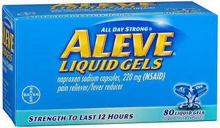 Bayer Pain Relief Aleve® 220 mg Strength Naproxen Sodium Gelcap 80 per Box