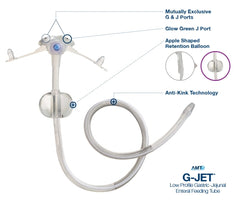 Applied Medical Technologies Low Profile Button Gastrostomy / Jejunal Tube G-JET® 14 Fr. 2 X 30 cm Tube