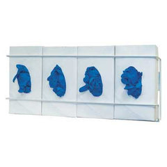 Bowman Manufacturing Glove Box Holder Bowman® Horizontal or Vertical Mounted 4-Box Capacity White 3-3/4 X 8-3/16 X 21-11/16 Inch Coated Wire
