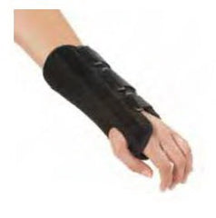 Breg Cock-Up Wrist Brace Breg® Aluminum / Foam Left Hand Black X-Large