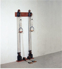 Fabrication Enterprises Weight Pulley System Double Handle / Chest and Floor Pulley / Dual Weight Stack 22 lbs.