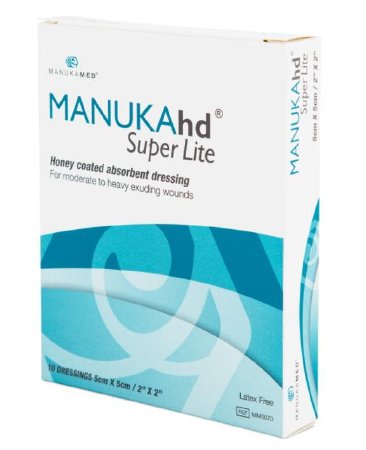 Manukamed Impregnated Dressing MANUKAhd® Super Lite 2 X 2 Inch Polymer Manuka Honey Sterile