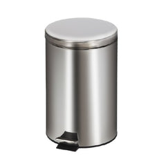 Clinton Industries Trash Can 20 Quart Round Silver Stainless Steel Step On - M-1050860-2932 - Each