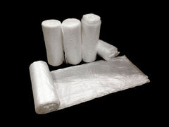 Colonial Bag Corporation Trash Bag Colonial Bag 56 gal. Clear HDPE 22 Mic. 43 X 48 Inch X-Seal Bottom Coreless Roll - M-1051191-1805 - Case of 150