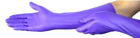 O&M Halyard Inc Exam Glove Purple Nitrile Max™ Small NonSterile Nitrile Extended Cuff Length Fully Textured Purple Not Chemo Approved - M-1051222-4086 - Case of 400