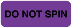 United Ad Label Pre-Printed Label Auxiliary Label Purple Litho Paper DO NOT SPIN Safety and Instructional 3/4 X 2 Inch - M-1051236-2147 - Roll of 1