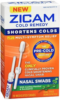 Emerson Healthcare Cold and Sinus Relief Zicam® 4X - 4X - 4X Strength Nasal Swab 20 per Box